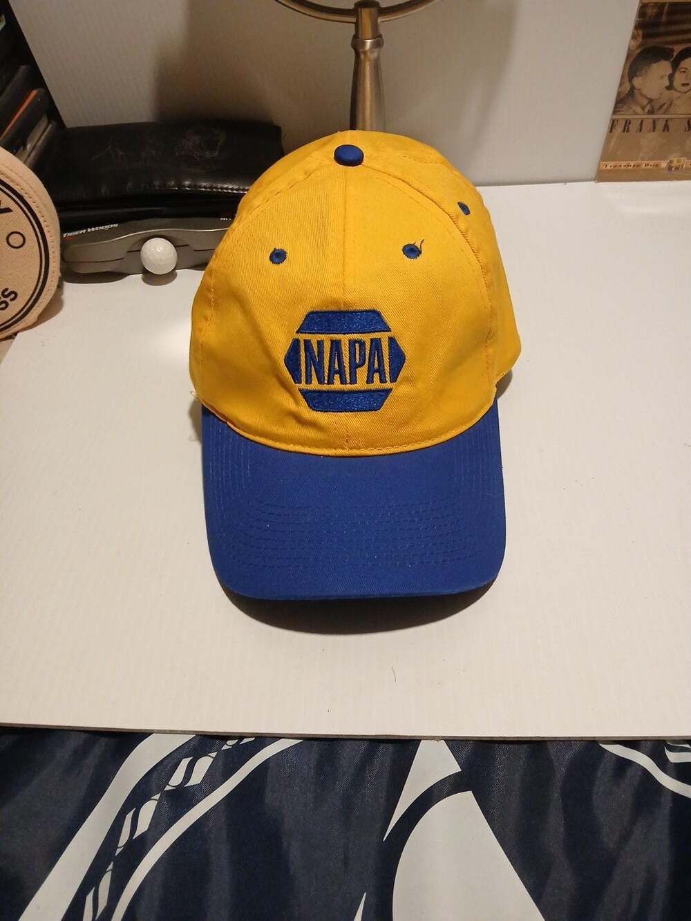 NAPA Auto Parts 75th Anniversary Strapback Hat Yellow Blue